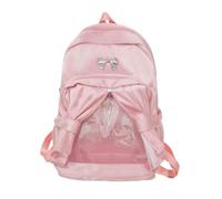 Mesuaeso Zaino di grande capacità Zaino alla moda versatile zainetto | Borsa trasparente Window Pleat Ita Borsa Zaino for studenti Stagione del ritorno a scuola