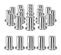 Mesybveo 100 Pezzi M6 Dado per Rivetto, Dadi Rivetti Filettati in Acciaio Inox, Dado Inserti Filettato con Testa Piatta, Robusto e Durevole, Per Metalli, Plastiche, Acciaio e Leghe