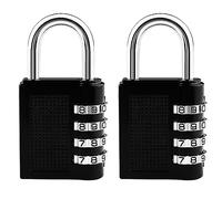 Mesybveo 2 pezzi Lucchetto Combinazione a 4 Cifre, Lucchetti Armadietto di Zinco Impermeabile, Lucchetto Palestra Armadietto con Regolabile Individualmente, Codice Serrature per Armadietto, Garage