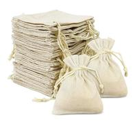 Mesybveo 24 Pezzi Sacchetto di Cotone, 8 x 10 cm sacchetti in stoffa, sacchetto regalo riutilizzabili con Coulisse, sacchetti di tessuto di riempimento, Borsa per gioielli, feste di compleanno