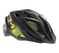 MET Casco da bicicletta Crackerjack, Unisex, Fahrradhelm Crackerjack, nero/verde, 52-57 cm