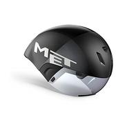 MET Casco Drone Mag 59/62 cm L Nero/Bianco, Unisex Adulto