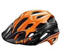 MET Casco Lupo Arancione/Nero L 59-62, Unisex Adulto