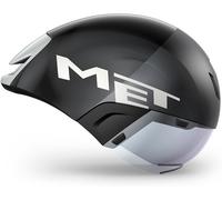 Met codatronca casco nero argento opaco lucido