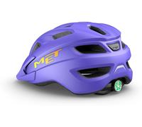 Casco bici bambino MET Crackerjack 2023 con luce a led - Colore: Viola
