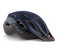 MET Crossover Casco da bicicletta Blue Black, XL