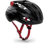 MET Casco da ciclismo unisex per adulti Rivale MIPS, nero rosso, S / 52-56 cm