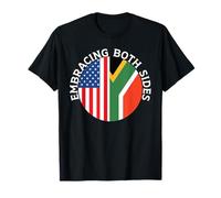 metà Africana metà Americana USA Bandiera Sud Africa Maglietta