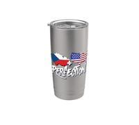 Metà Americana Metà Ceca Perfezione USA Ceca Orgoglio Bicchiere termico in acciaio inox doppia parete