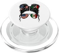 Metà Americana Metà Messicana USA Messico Bandiera Ragazza Donne PopSockets PopGrip per MagSafe
