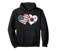 metà Americano Sud Corea Bandiere Citizen USA Flag Patriot Felpa con Cappuccio