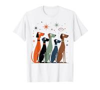 metà del secolo, Cani retrò, età atomica Moderna, Stile Anni '50 e '60 Maglietta