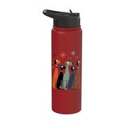 Metà del secolo, cani retrò, età atomica moderna, stile anni '50 e '60 Stainless Steel Insulated Water Bottle