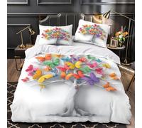 Metà di cocco copripiumino Set di 3 Pezzi microfibra morbida stampa 3D con federe per cuscini cerniera nascosta Frutta tropicale Set Di Copripiumino for coppie e ragazzi Super king（260x220cm）