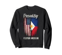 metà Filippino metà Americano USA Bandiera Filippina Americana Felpa