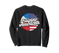 metà Filippino metà Americano USA Bandiera Filippina Americana Felpa