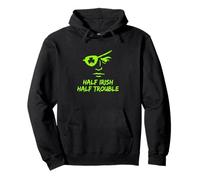 metà Irlandese Half Trouble Irish Pride Heritage Felpa con Cappuccio
