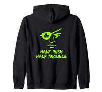 metà Irlandese Half Trouble Irish Pride Heritage Felpa con Cappuccio