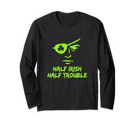 metà Irlandese Half Trouble Irish Pride Heritage Maglia a Manica