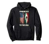 metà Messicano metà Americana Bandiera Americana Messicana Americana Felpa con Cappuccio