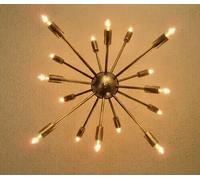 Metà Secolo 16 Braccio Moderno Ottone Atomic Starburst Sputnik Soffitto Luce