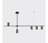 metà Secolo 3 Luci Lampadario Moderno Plafoniera Nero Semi Incasso Lampada A Sospensione Lampada A Sospensione Contemporanea Finitura Nera Opaca per Soggiorno Studio, Black, C