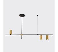 metà Secolo 3 Luci Lampadario Moderno Plafoniera Nero Semi Incasso Lampada A Sospensione Lampada A Sospensione Contemporanea Finitura Nera Opaca per Soggiorno Studio, Gold, B
