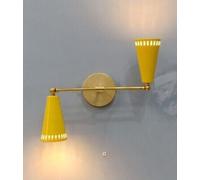 Metà Secolo Moderno Ottone Applique Italiano Personalizzato Colore Muro Luci E