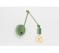 Metà Secolo Moderno Verde Chiaro Finitura Lampada da Comodino Plug-In Applique