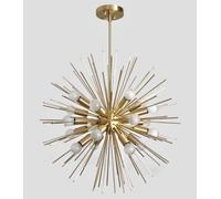 Metà Secolo Sputnik Ottone Lampadario Grande Brillante Starburst Mare Riccio 20