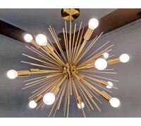Metà Secolo Stile Mare Riccio Sputnik Lampadario 16 Braccio Royal Decorazione