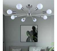 Metà Secolo Stile Sputnik Lampadario 8 Bracci Ciondolo Illuminazione Infissi