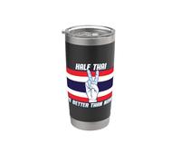 Metà Thai è Meglio di Nessuno Thailandia Bicchiere termico in acciaio inox doppia parete