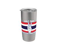 Metà Thai è Meglio di Nessuno Thailandia Bicchiere termico in acciaio inox doppia parete