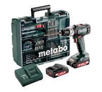 Metabo 602317870 BS 18 L - Set di cacciaviti da 2 batterie da 2,0 Ah, 18 V, Et00, 200 W