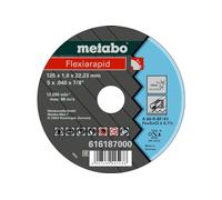 Metabo 616187000 Disco Flexiarapid in acciaio inossidabile, 125 x 1,0 x 22,2 mm