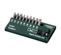Metabo 625391000 - Set di 10 inserti Torx Plus Pozidriv, 0 V, colore: Verde