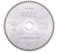 Metabo Lama per sega "aluminium cut - professional", 254x2,4/2,0x30 72 denti FZ/TZ 5°neg. Quantità:1