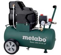 Metabo Basic 250-24 W OF Compressore per corrente alternata monofase, 1,5kW, 8 bar, 24l, Verde/Nero