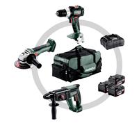 Metabo Combo Set 3.1 685212000 kit 18 V con 3 utensili, 3 batterie da 5,2 Ah e A