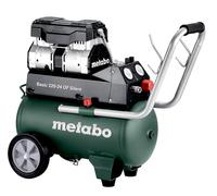metabo Compressore Basic 220 - 24 OF Silent - Caldaia da 24 l, pressione 8 bar, capacità di riempimento 110 l/min - senza olio, silenzioso compressore da officina mobile per fai da te e professionisti
