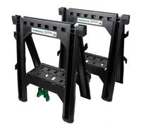 Metabo HPT 115445 - Cavalletti pieghevoli per carichi pesanti, 4 seghe, capacità 0,5 kg, confezione da 2, 115445M