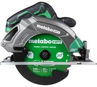 Metabo HPT Sega circolare senza fili MultiVolt da 18 V, lama per sega da 18 cm, solo utensile elettrico, senza batteria, luce da lavoro a LED, soffiatore di polvere, chiave per lama e protezione