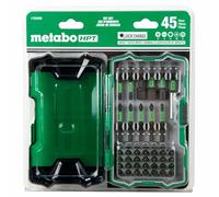 Metabo HPT Set di punte per avvitatore a percussione, 45 pezzi, 1/4", 115845M