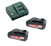 Metabo Kit Batteria 2x 1,5Ah 18V e caricatore Metabo SC 30