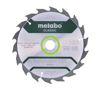 Metabo lama per sega circolare “Cordless Cut Wood - Classic” - 165 x 20 mm, 18 denti, WZ 20°, extra sottile, alte prestazioni di taglio, lunga durata - Ideale per seghe a batteria