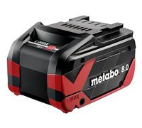 metabo LiHDX Batteria 18V 8.0Ah Batteria ad alte prestazioni con tecnologia Tabless, lunga durata, ricarica rapida, compatibile con dispositivi CAS da 18 V, ideale per applicazioni estreme