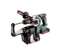 Metabo Martello perforatore a batteria KHA 18 LTX BL 24 Quick Set ISA (600211930) in valigetta di plastica; con aspirazione della polvere e testa di aspirazione di sostituzione, mandrino