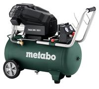 Metabo Mega 400-50 W Compressore (con 3 giunti universali, per corrente alternata monofase, compressore a pistone lubrificato ad olio, accessori da officina) 601526000