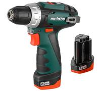 Drill driver Metabo PowerMaxx BS; 10,8 V; 2x2,0 Ah accu.